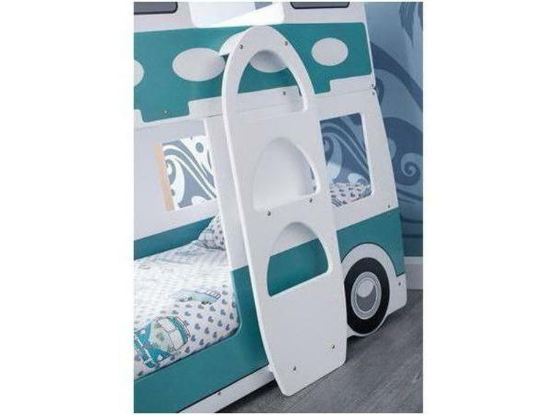 Campervan Bunk Bed White & Green