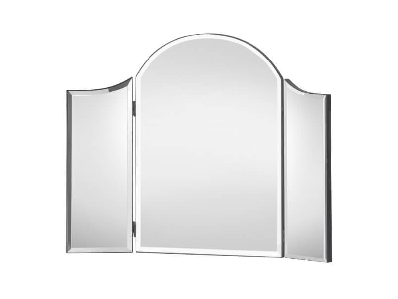 Canto Curved Dressing Table Mirror Clear Bevelled