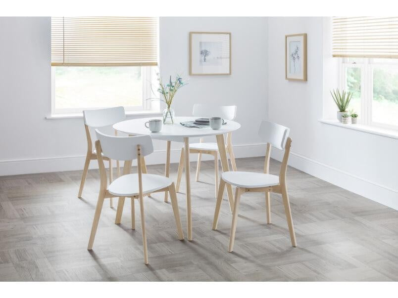 Cargo Round Dining Table White