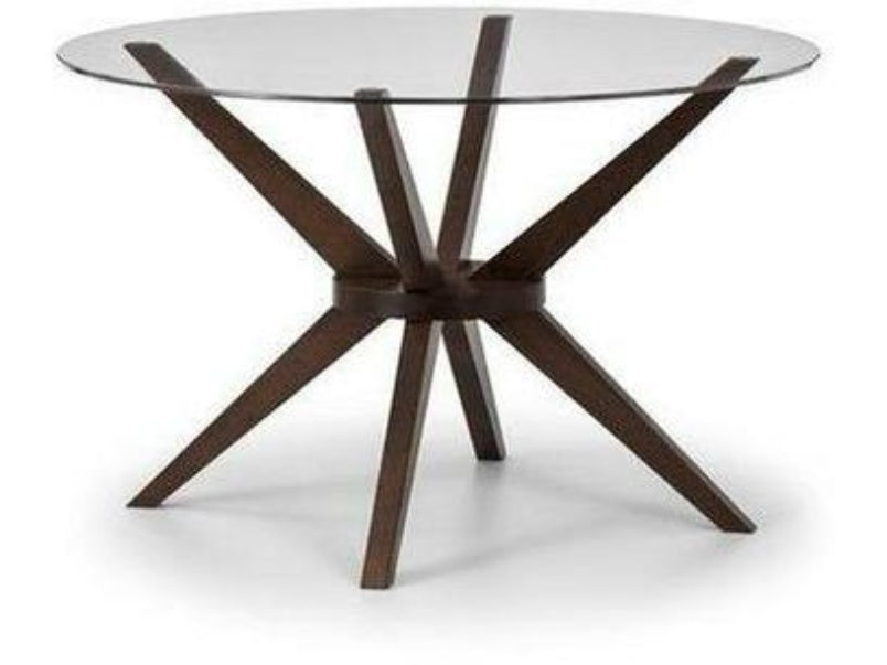 Chelsea Medium Glass Top Dining Table (120cm Diameter)