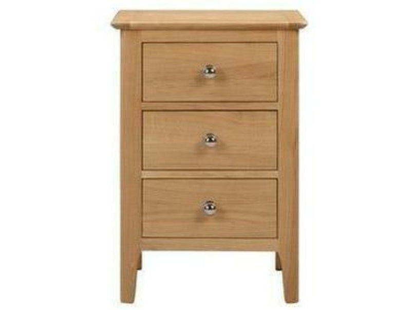 Cotswold Oak 3 Drawer Bedside