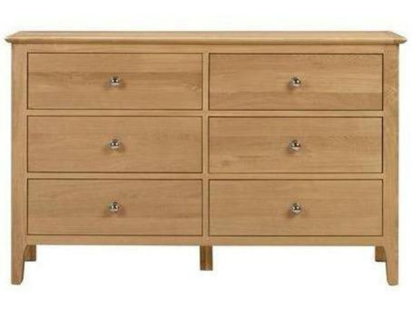 Cotswold Oak 6 Drawer Wide Chest
