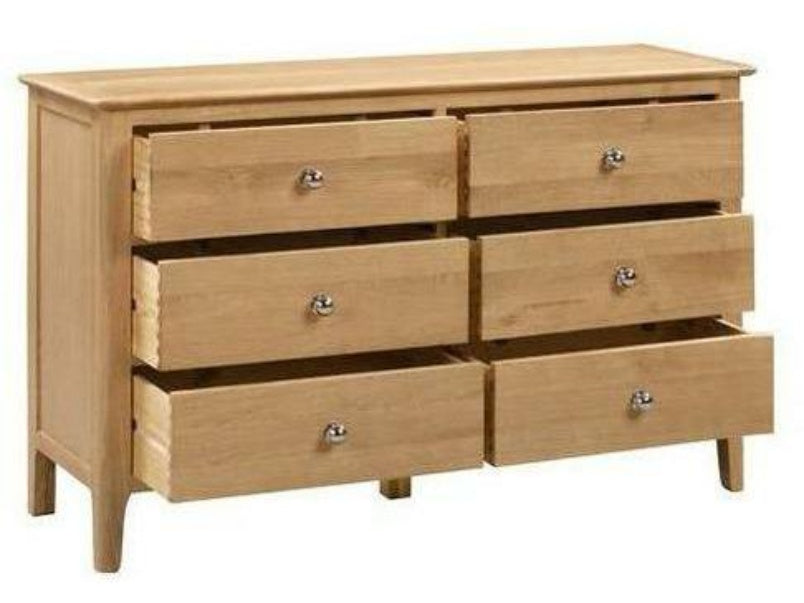 Cotswold Oak 6 Drawer Wide Chest