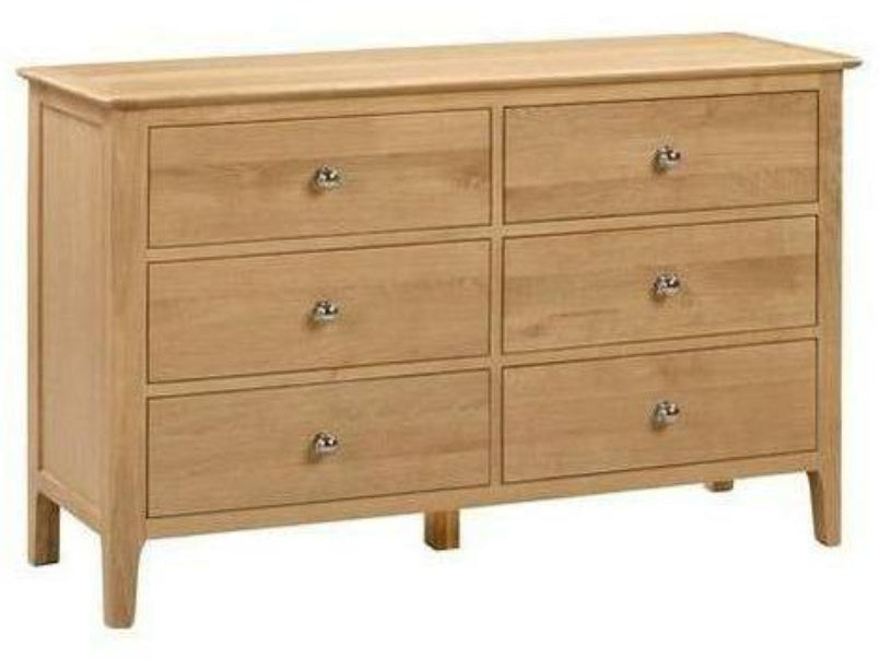 Cotswold Oak 6 Drawer Wide Chest