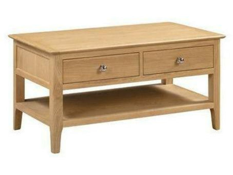 Cotswold Oak Coffee Table With 2 Drawers