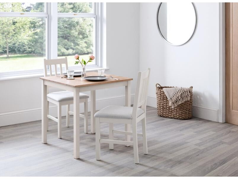 Chelsea Square Dining Table 75cm White & Oak