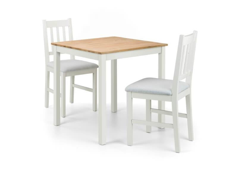 Chelsea Square Dining Table 75cm White & Oak