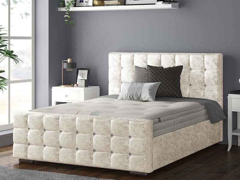 Cube Bed Crush Velvet Cream