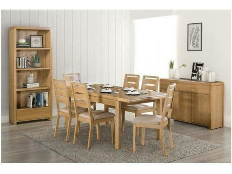 Curve Oak Extending Dining Table