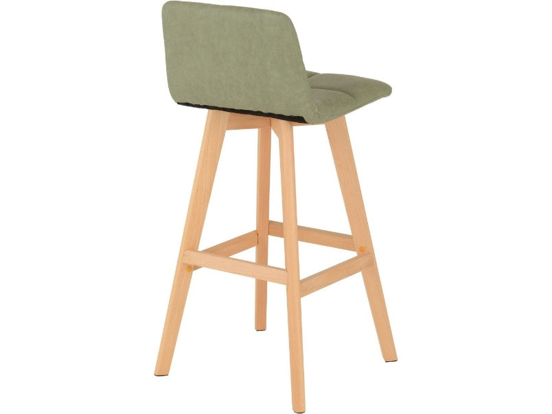 Darwin Bar Chair Green Faux Leather (Set of 2)