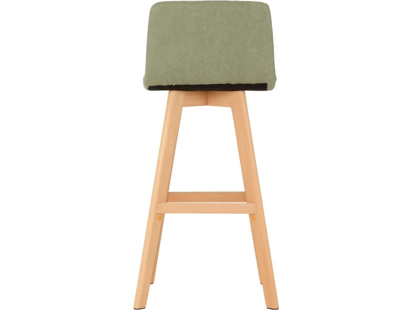 Darwin Bar Chair Green Faux Leather (Set of 2)