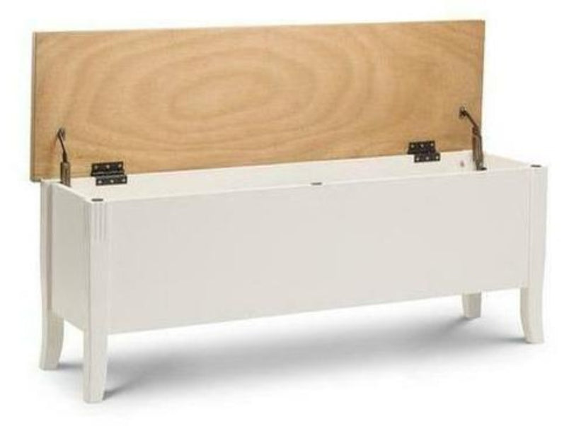 Davenport Ivory/Oak Storage Bench