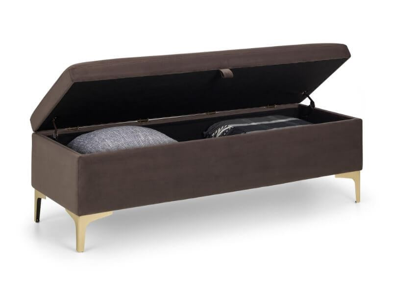 Deco Blanket Box Truffle/Gold