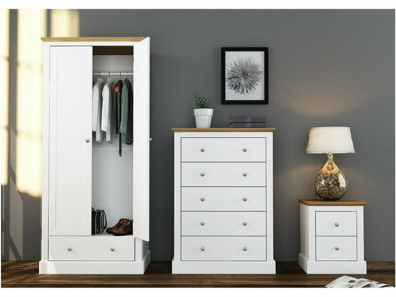 Devon 5 Drawer Chest White