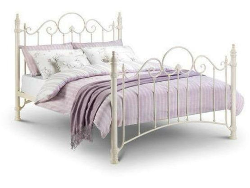 Florence Bed 135cm Stone White Finish