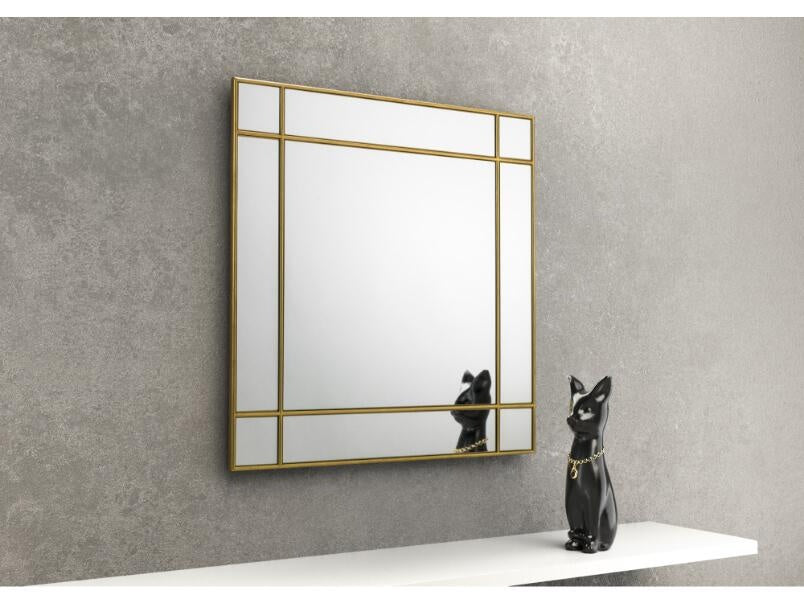 Fortissimo Gold Square Wall Mirror Gold