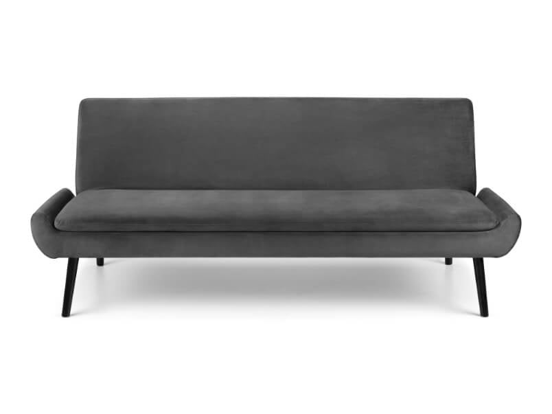 Gaudi Curled Base Sofabed Grey Velvet