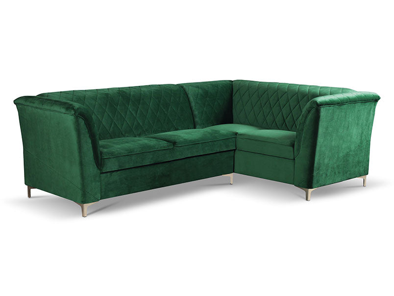 Glamoure Corner Sofa 2C1 Plush Velvet