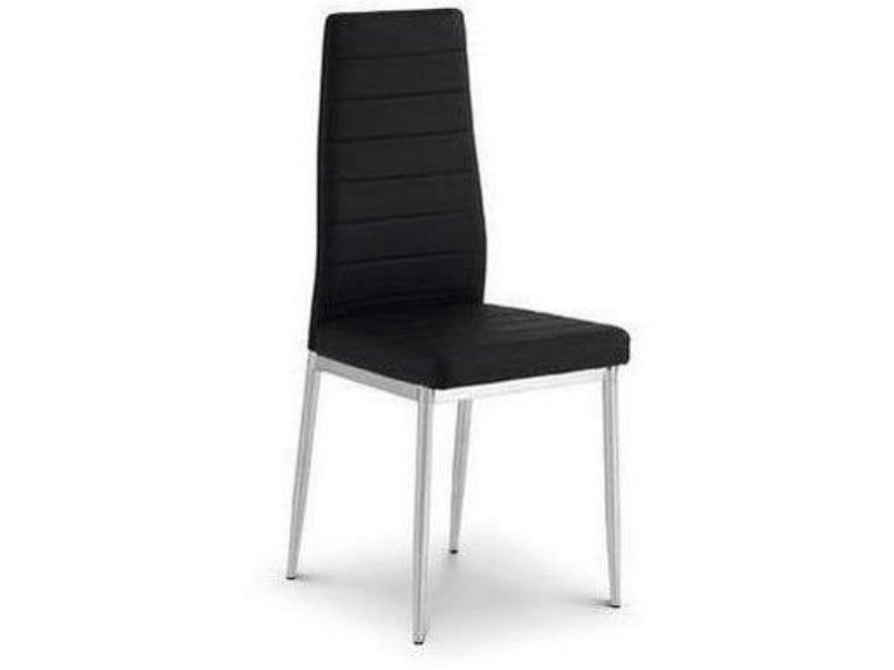 Greenwich Black Chrome Dining Chair (Pack of 2)