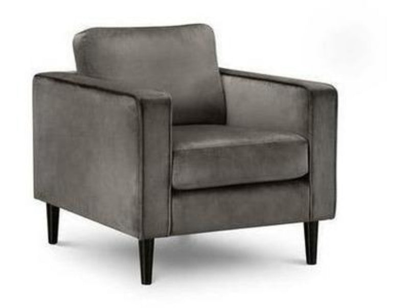 Hayward Grey Velvet Armchair