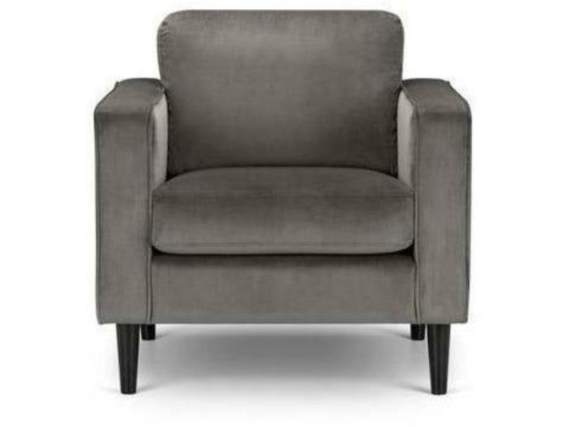 Hayward Grey Velvet Armchair