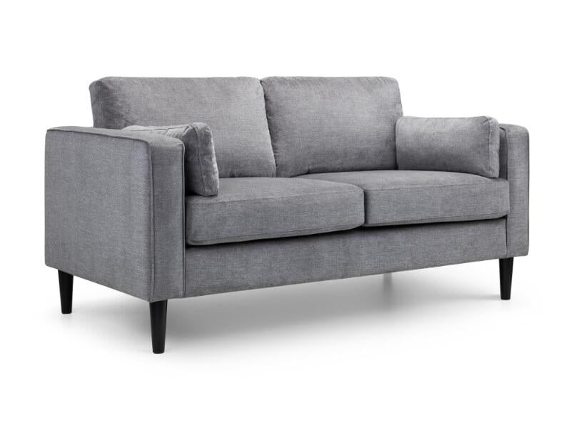 Hayward 2 Seater Dark Grey Chenille Fabric