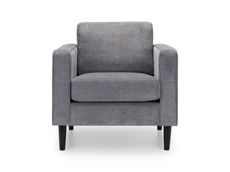 Hayward Chair Dark Grey Chenille Fabric