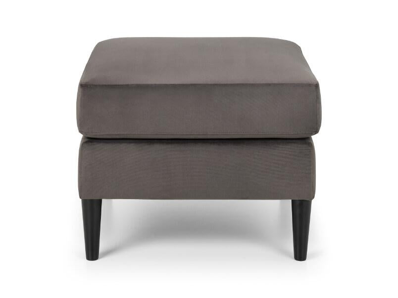 Hadley Ottoman Grey Velvet