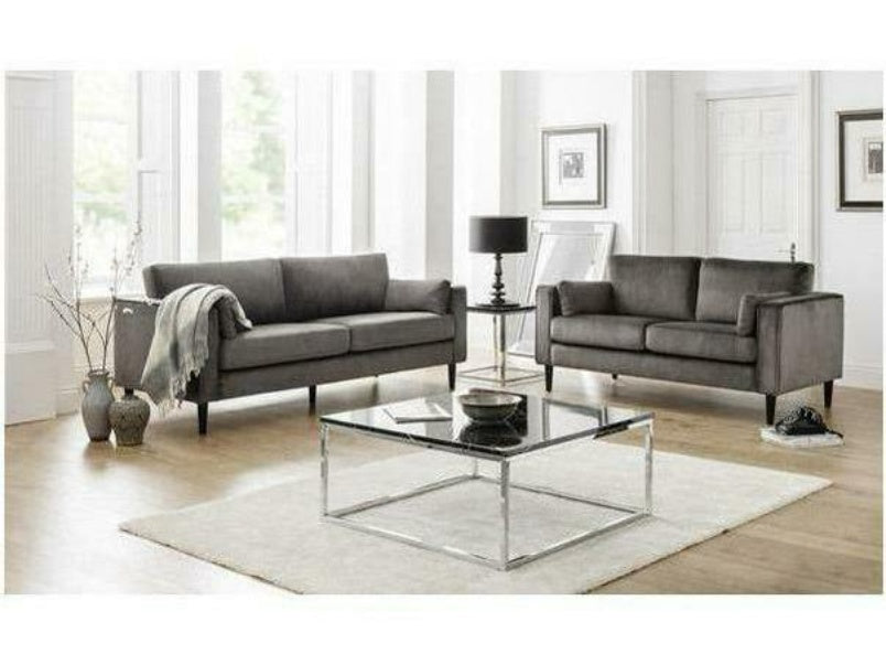 Hayward Grey Velvet Grand 3 Seater Sofa
