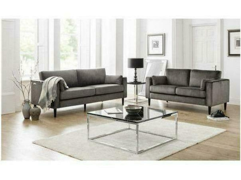 Hayward Grey Velvet Medium 2 Seater Sofa
