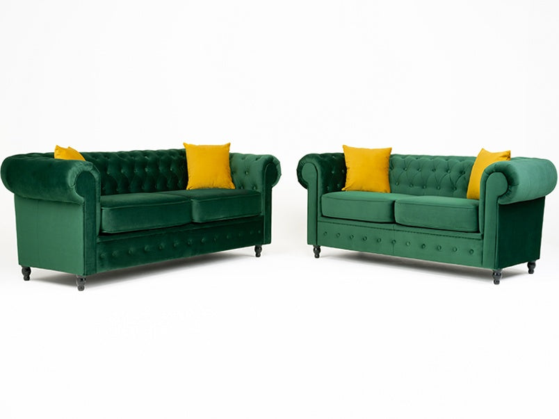 Alderley 3+2 Plush Velvet Sofa Set
