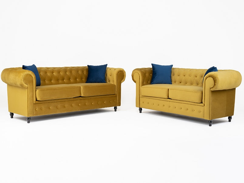 Alderley 3+2 Plush Velvet Sofa Set