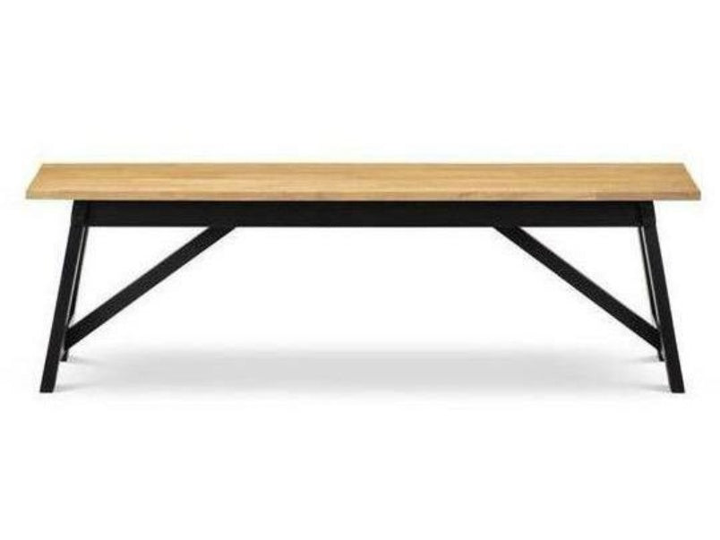 Hockley Black/Oak Bench