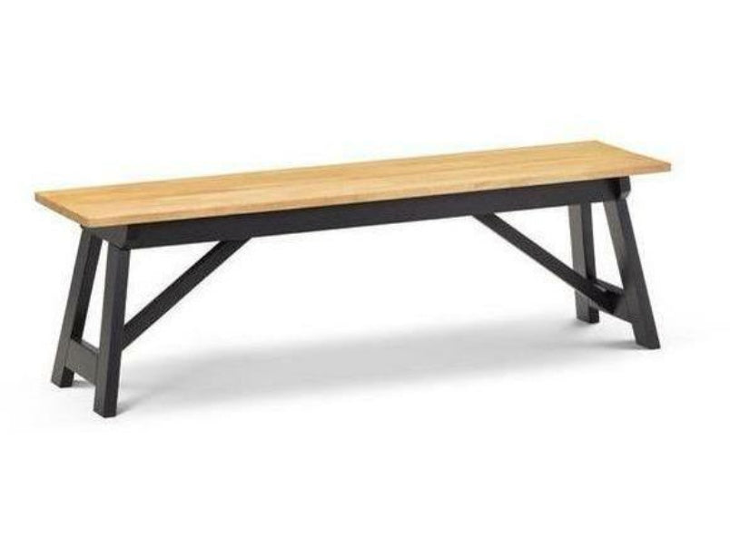 Hockley Black/Oak Bench