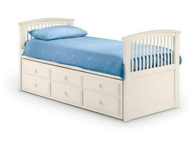 Hornblower Stone White Finish Bed