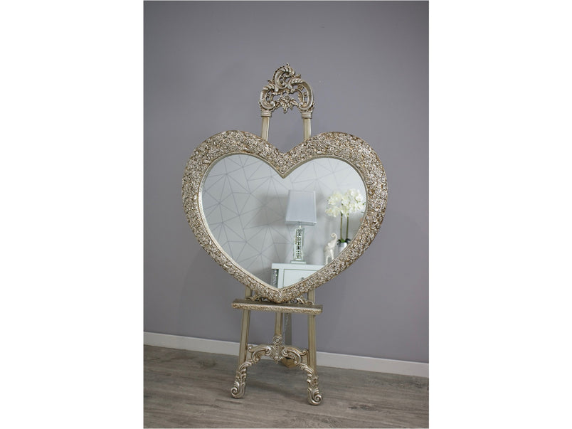 Rosa Heart Mirror Champagne