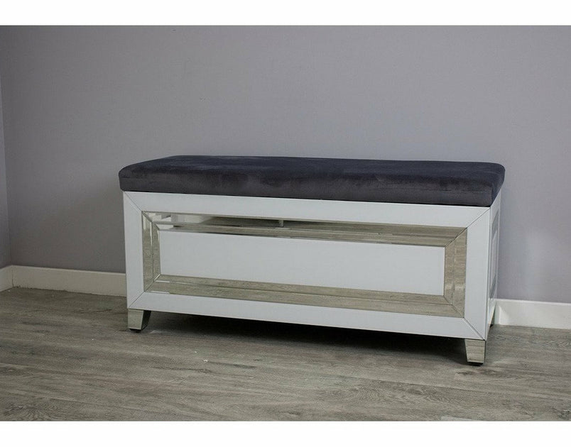 Bianco White MDF Ottoman