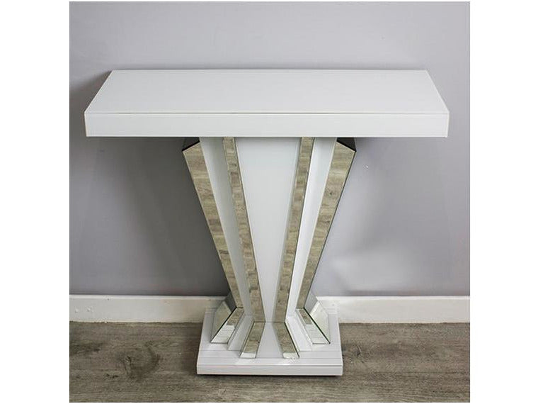 Bianco White fan console table