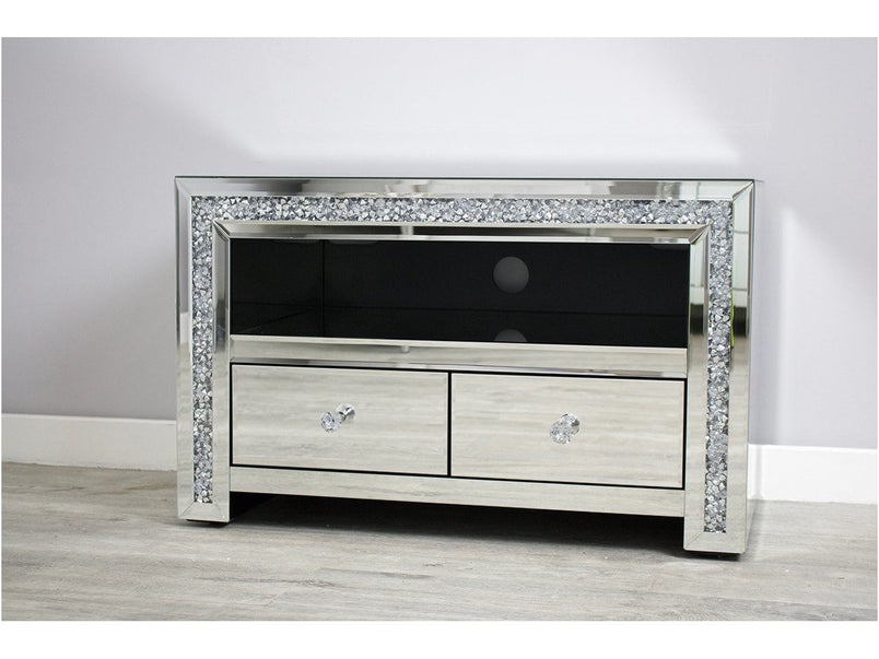 Mocka Silver MDF Glass TV Unit 1