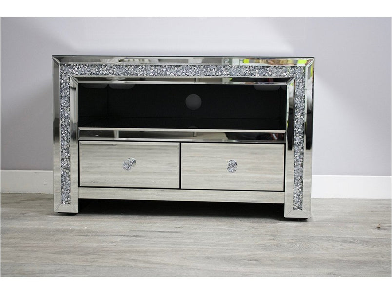 Mocka Silver MDF Glass TV Unit 1