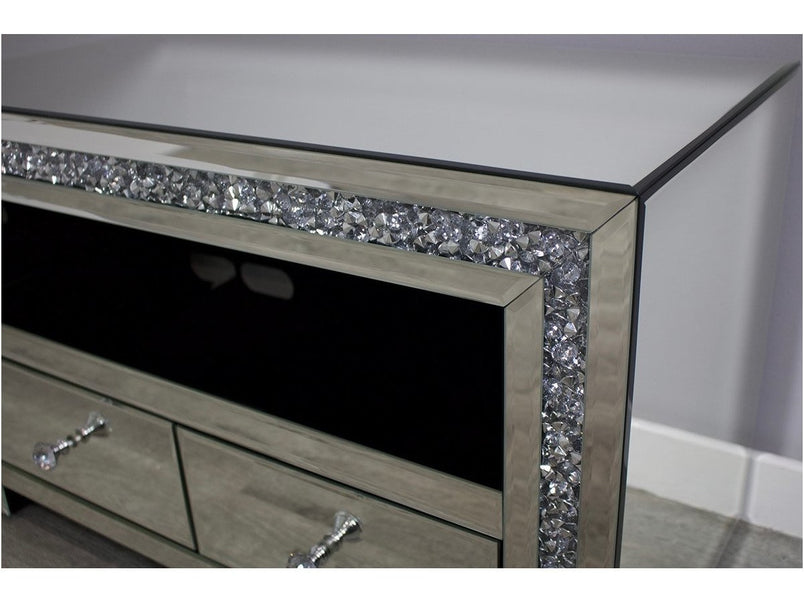 Mocka Silver MDF Glass TV Unit 1