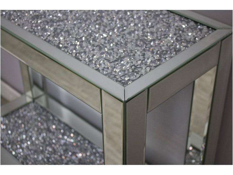 Mocka Silver Glass Console Table