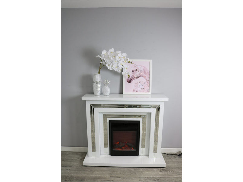 Bianco White MDF Fireplace