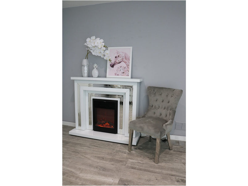 Bianco White MDF Fireplace