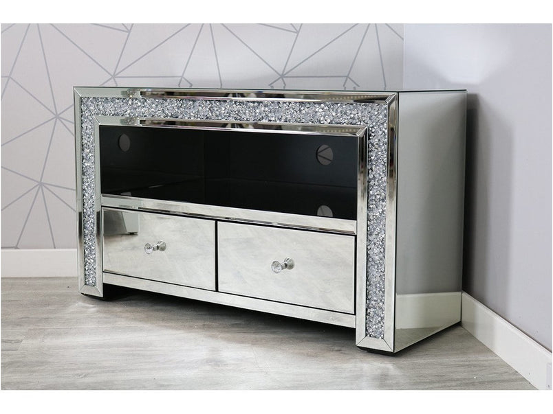 Mocka Silver MDF Glass TV Unit