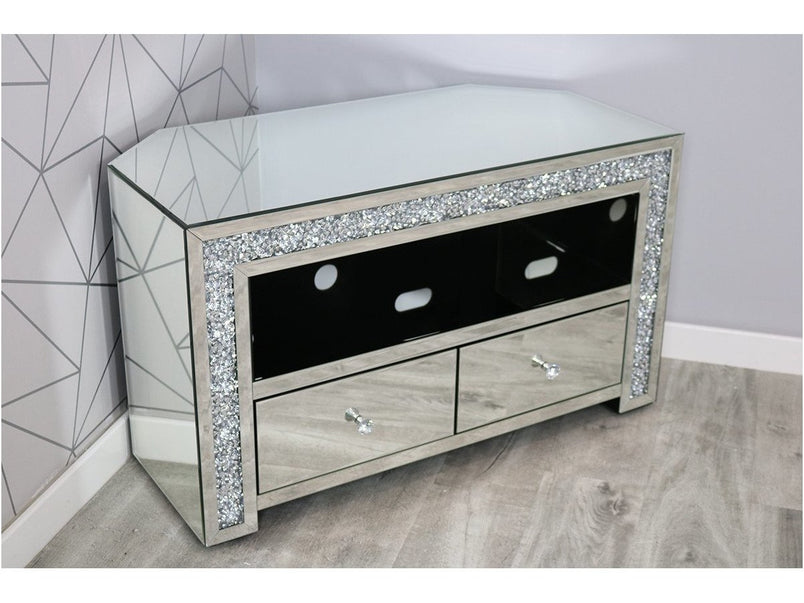 Mocka Silver MDF Glass TV Unit