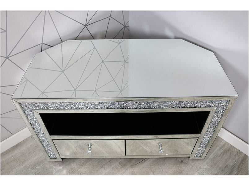 Mocka Silver MDF Glass TV Unit