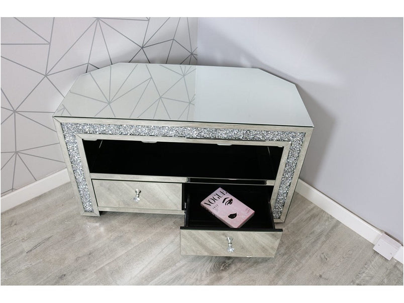 Mocka Silver MDF Glass TV Unit