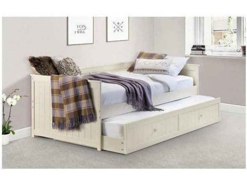 Jessica Daybed with Underbed Trundle Stone White