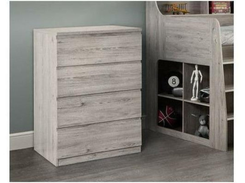 Jupiter 4 Drawer Chest Grey Oak